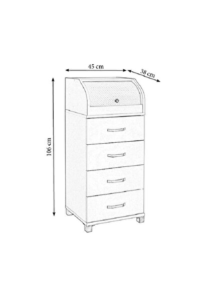 MOBİLYA SARAYI Çekmeceli Kiler Dolabı Ekmeklik