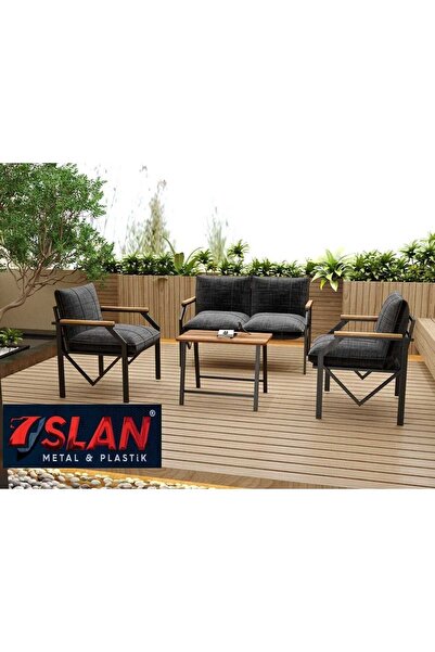 Lion VALENİ MODEL Balkon Cafe Bahçe Takımı Metal Koltuk Takımı Bahçe Mobilyas...