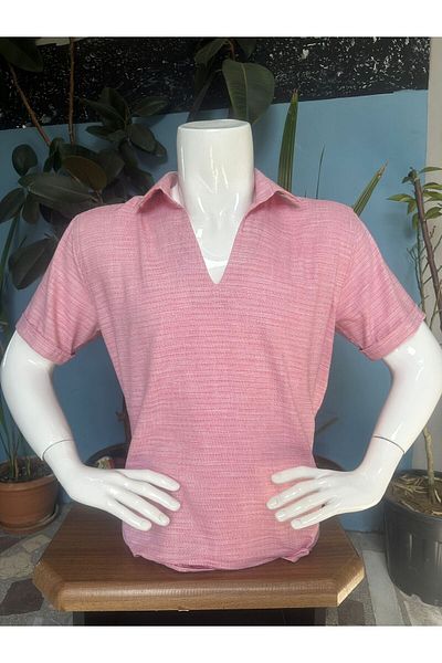 CLASSO V-Neck Cotton Short Sleeve Shirt