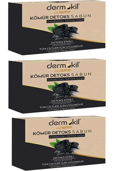 Dermokil Soap Komurlu Dermokıl Detox - 100GR 3 Pack
