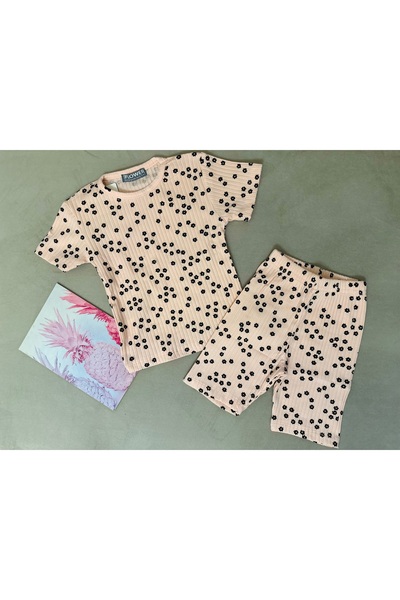 SANTRALBEBE Set fetiță florală cu colanți scurti