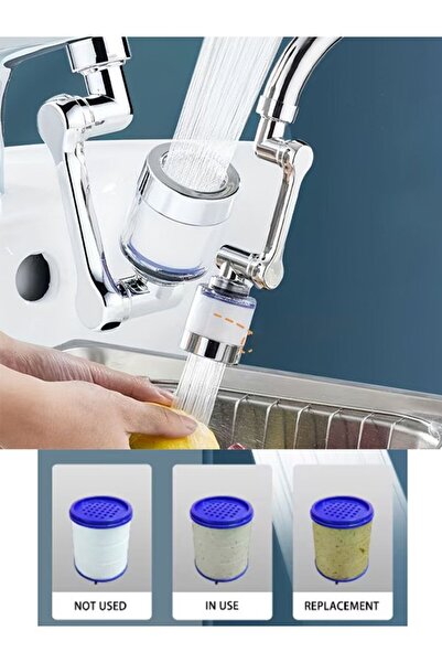 YUEN فلتر صنبور آلي قابل للدوران 1080 درجة - رأس تركيب قياسي قابل للتمديد