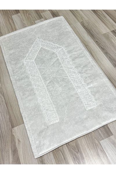 AYHANHOME Γαλλικό Velvet Dowry Bride Set - Guipure Embroidered Prayer Mat