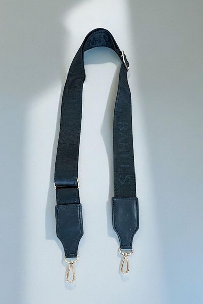 BAHELS Ρυθμιζόμενη μαύρη λαβή τσάντας κολώνας με αξεσουάρ λουράκι τσάντας