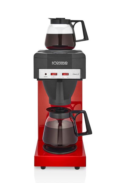Horekabar Edom J1 Red Professional Filter Coffee Machine with 2 Glass Jugs (DIRECTIVE)