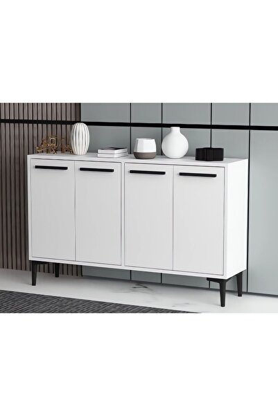 zerkaconcept Revo Konsol Tv Sehpası Tv Ünitesi Modern Tasarım-Beyaz