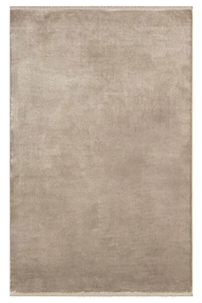 Eko Halı Lugano LUG Plain Stone Modern desenlere sahip naturel viskonun ışılt...