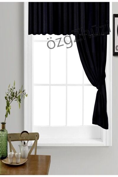 perlina home خلفية مطبخ أنيقة بلون واحد وجناح واحد + فاربيلا أسود (العرض × ال...