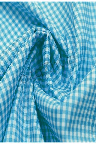 perlina home Plaid Light Blue Rustic Single Wing Plain Planting Background Curtain (Width X Length)