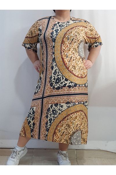 Mertcan Butik Φόρεμα με μοτίβο από βαμβακερή βισκόζη