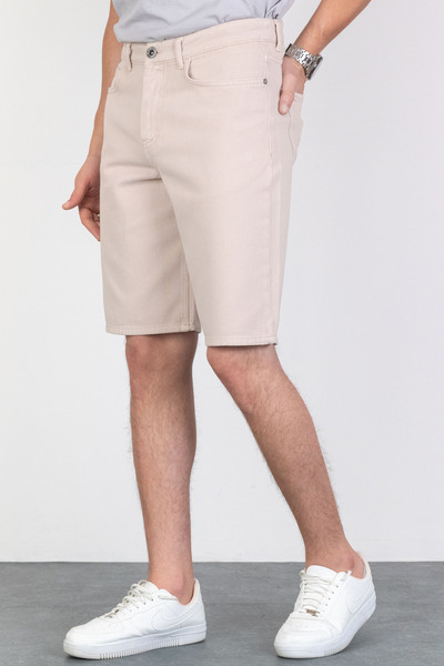 HLT JEANS Erkek Rose Pink Baggy Fit Rahat Kesim %100 Pamuk Denim Loose Jeans Kot Şort MARTİN-ROSE PİNK