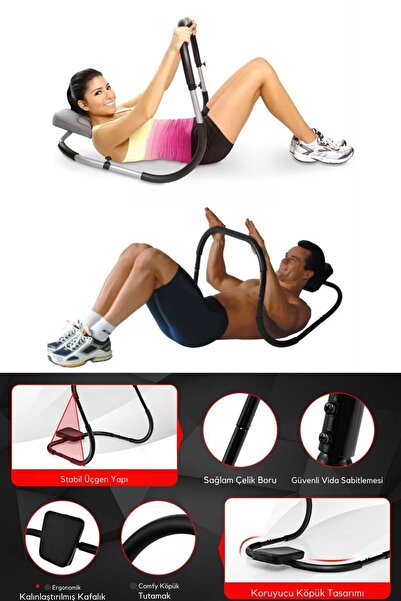 welcomein Ab Roller Mekik Ve Egzersiz Aleti Süper Karın Kası Sixpack Adonis Y...