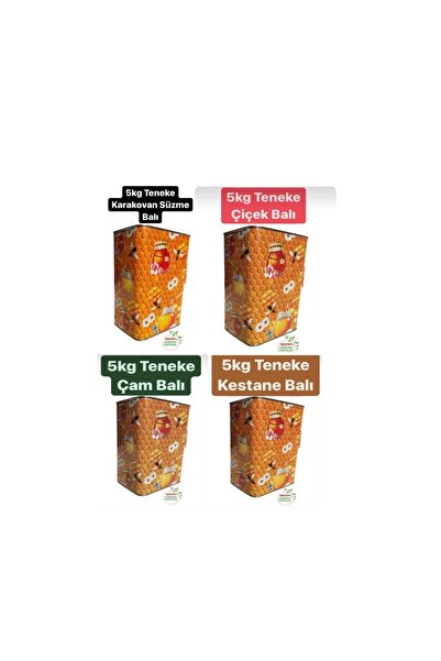 Baştan Yöresel 5kg Teneke Karakovan + 5kg Teneke Kestane + 5kg Teneke Çam + 5kg Teneke Çiçek (Toplam 20kg)