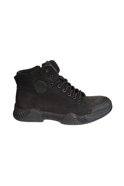 M.P. Men's Black Genuine Leather Comfort Sole Cold Resistant Boots