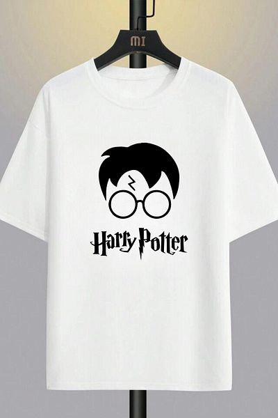AEMİ Μπλουζάκι Unisex Harry Potter Printed Crew Neck Oversize 100% βαμβάκι