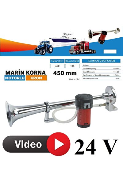 NESU Marin Korna Tekne Kamyon Kamyonet Kendinden Havalı Motorlu 24v Marin Korna