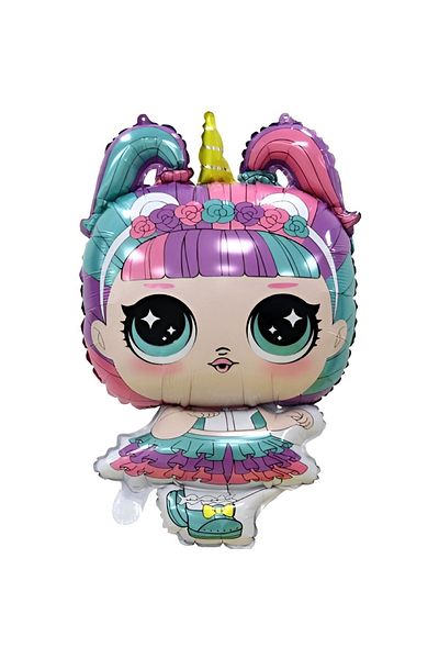 Parti Station Lol Concept 4 Years Old Balloon Set Unicorn Lol Purple Number Balloon Party Birthday Balloon Set