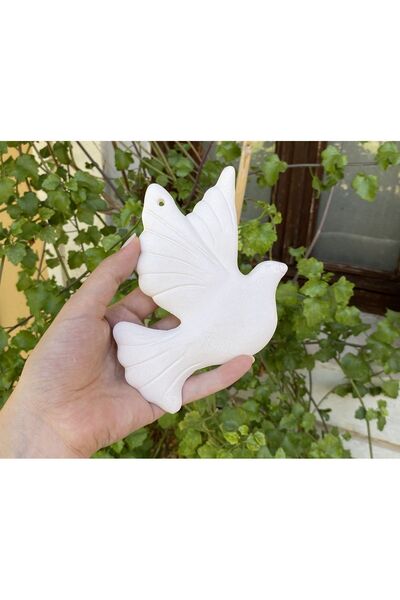 soydan seramik Kuş Seramik Boyama Objesi – 12x12 cm | 1040°C Pişirim Boyanabi...