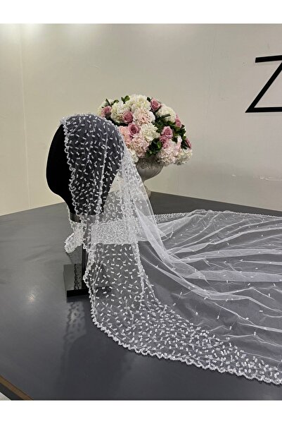 ZEN DUVAK Beyaz Nakışlı Duvak