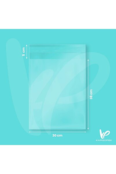 KARGOPEK Seffaf Buzlu Yapiskanli Kargo Poseti 30*38 5 (100 ADET)