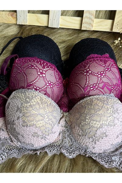 SATTENS Mărimea 80 Sutien push up din dantelă - 3 bucăți