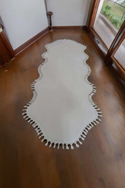 ALTUN CARPET KIREM ÇİFT KAFALİ AYI POST PONPON SAÇAKLI KAYMAZ PELÜŞ HALI