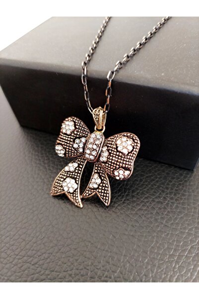 Antik bronz kurdele kolye