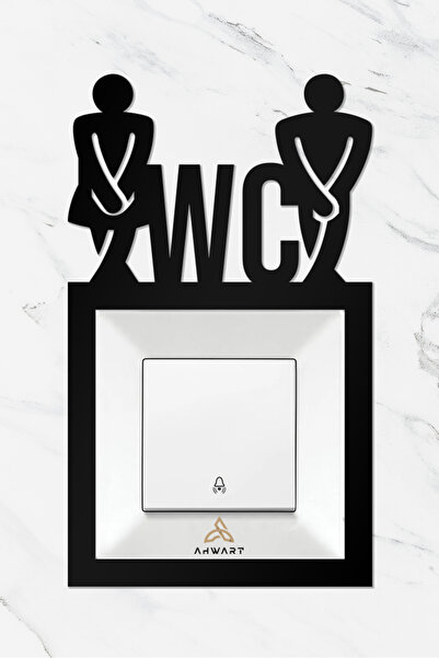 AHWART Cadru din lemn pentru priză WC - Cadru decorativ și pentru întrerupător