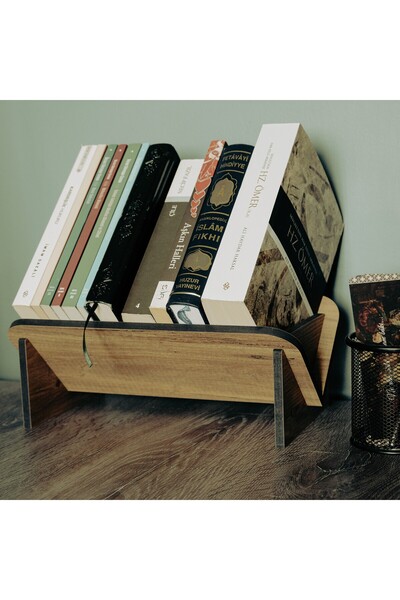 İsfahan TA Masaüstü Ahşap Kitaplık Düzenleyici Organizer Raf