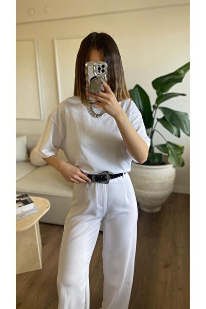 Özgece Yüksek Bel Palazzo Pantolon