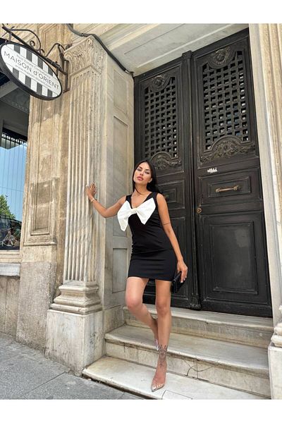 bergibo Rochie elegantă de scuba cu fundă