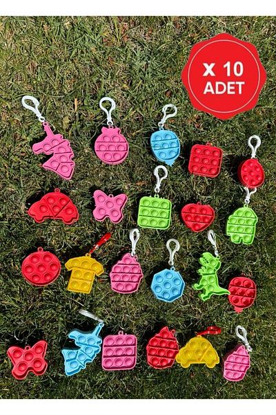 Hyd 10 Pieces Toy Popit Keychain Buy Lots Pay Less Gift Birthday Gift Karne Gift