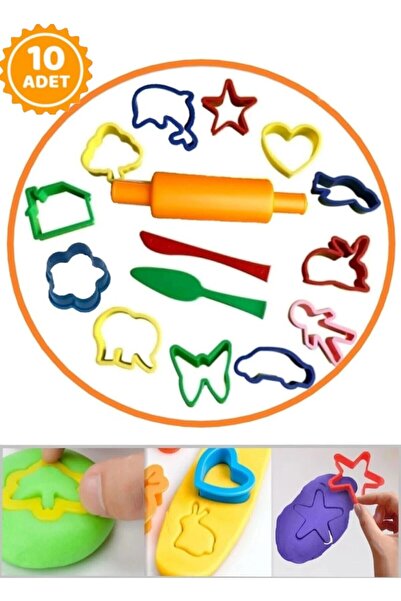 Hyd 10 Adet 15 Parçadan Oluşan Oyun Hamur Kalıp Seti Karne Hediyesi Doğum Günü Hediyesi