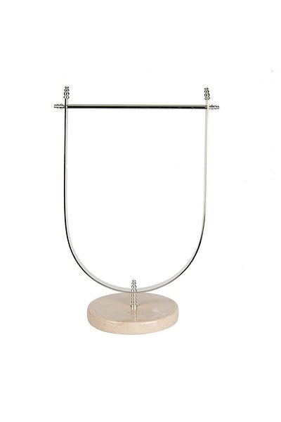 ege gross Beige Silver Marble Brass Hand Towel Holder
