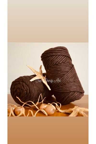 CAN DENİZ ART 250gr Scannable Single Twist Macrame Thread - 3mm