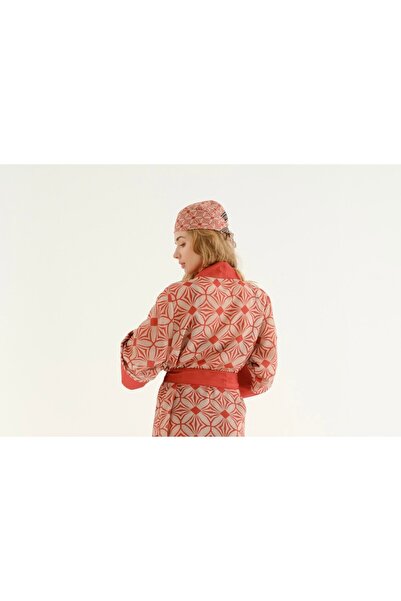 BROWN SARTO Classic Patterned Orange Beige Bandana