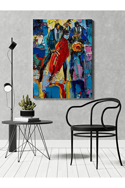 RUGSMODERN Kanvas Tablo Modern Çok Renkli İnsan Temalı Modern Tablo