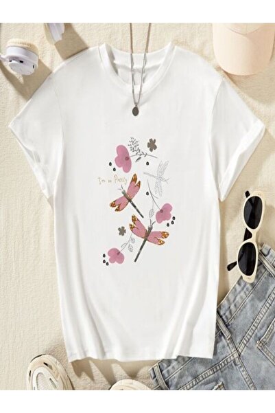 classy moda Tricou Single Jersey - Tricou cu mânecă scurtă, cu decolteu tripl...