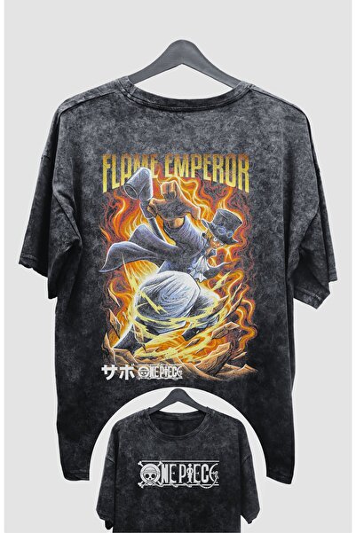 Fuddy Moda One Piece Sabo V2 Unisex Oversize kroj Anime Štampano Retro majica...