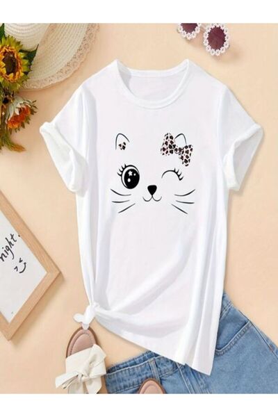classy moda Tricou Single Jersey - Tricou cu mânecă scurtă, cu decolteu tripl...