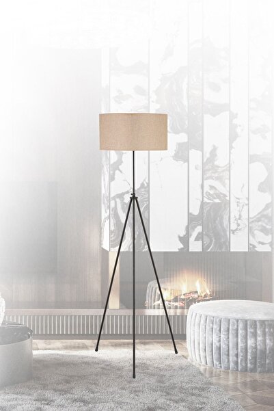 NisaLuce Nisa Luce Piramit Metal Lambader - Sütlü Kahve Başlık