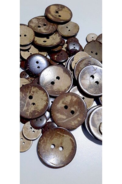 İMREN AKSESUAR زر 15 مم خشب جوز الهند 1 عبوة 20 قطعة