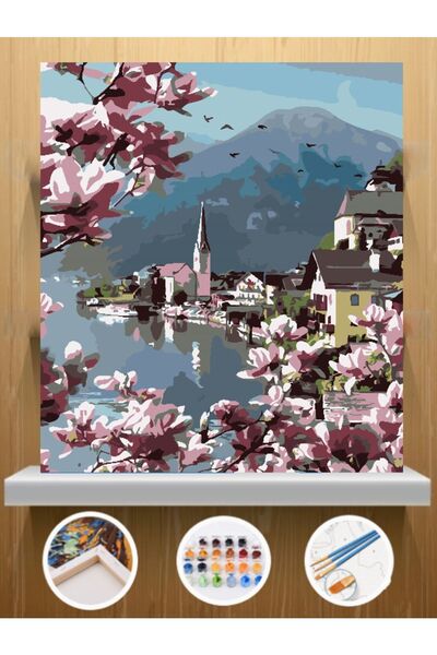 CNS HOBBY TUVAL Sayılarla Boyama Tuval Seti 30x40 Cm Çerçeveli Fırça Seti Boy...