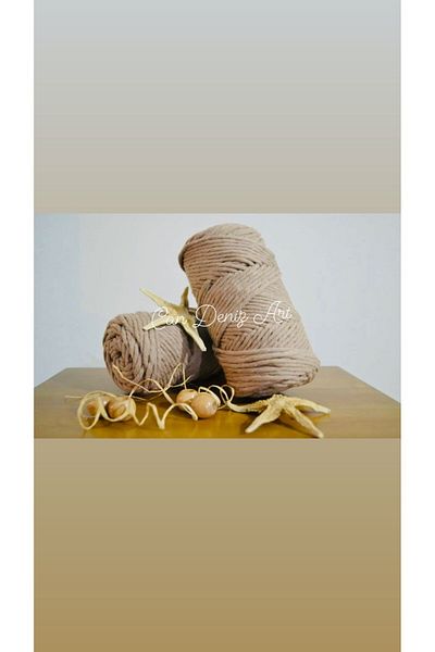 CAN DENİZ ART 250gr Περιστρεφόμενο νήμα μακραμέ μονής περιστροφής - 3mm