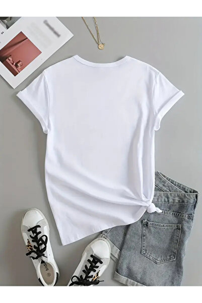 EFFRENATU Μοντέρνα ρούχα με στάμπα γοητευτικό μπλουζάκι μεγάλου μεγέθους