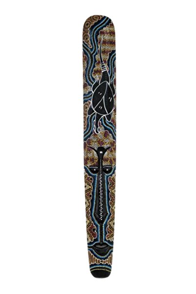 Dünyadan Hediyeler Ahşap Aborjin Mask 100 cm Renkli Duvar Dekoru Maske