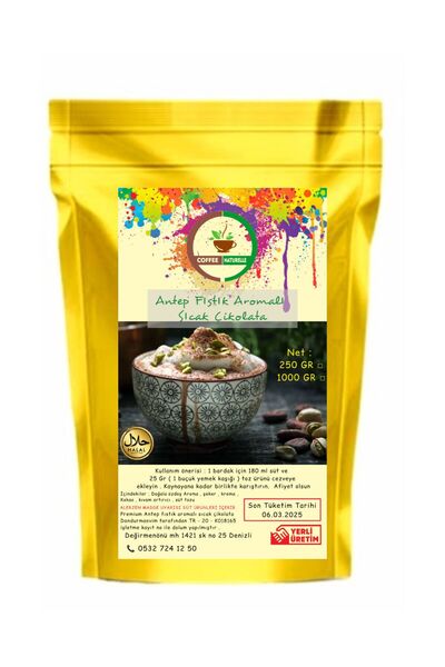 coffee Naturelle Antep Fıstık Aromalı Sıcak Çikolata - 250 GR
