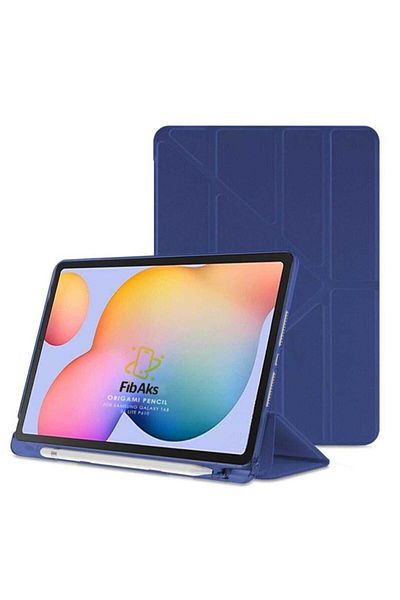 Fibaks Samsung Galaxy Tab S6 Lite 2024 - حافظة ذكية مع حامل وقلم 10.4 حماية من السيليكون
