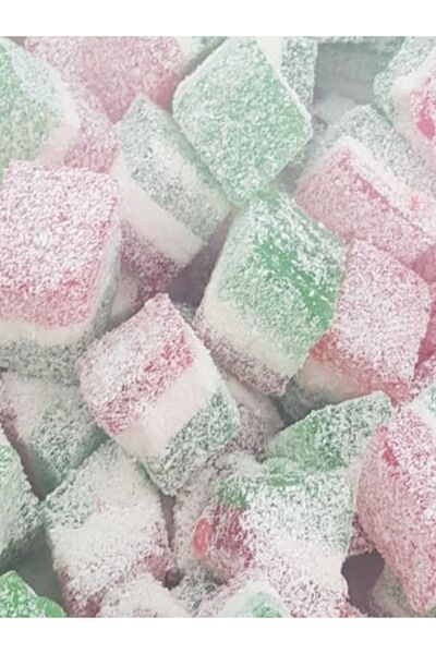 Tariş 1 كجم من حلوى تركية بنكهة جوز الهند والفراولة والكيوي