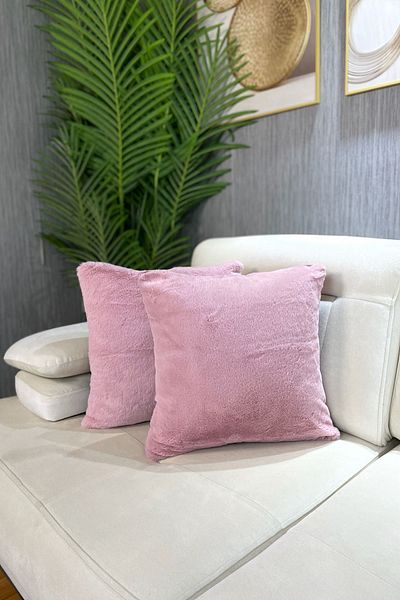 Paris Life Powder Colored Rabbit Plush Throw Pillow Case - 1 Piece